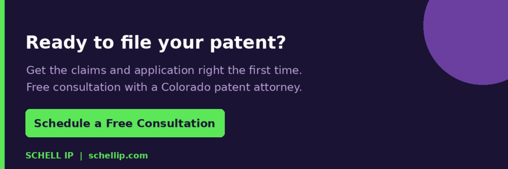 how-to-file-a-patent-cta | Schell IP: Premier Patent Law Support schedule a free patent filing consultation with Schell IP Colorado patent attorney