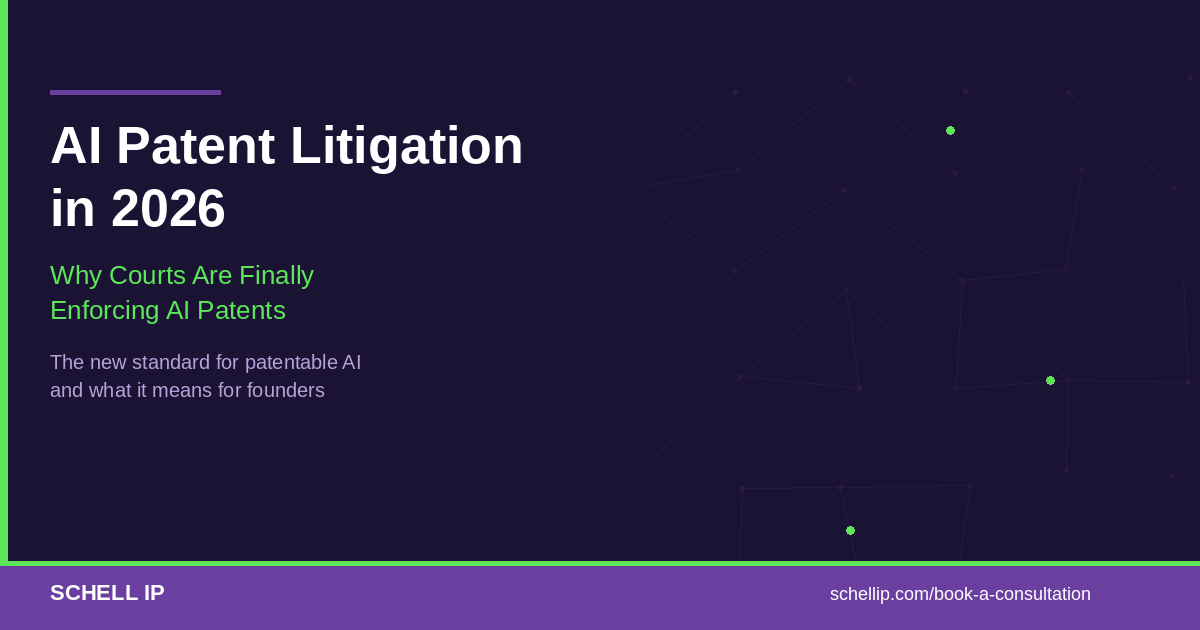 AI patent litigation in 2026 blog header explaining why courts are enforcing AI patents