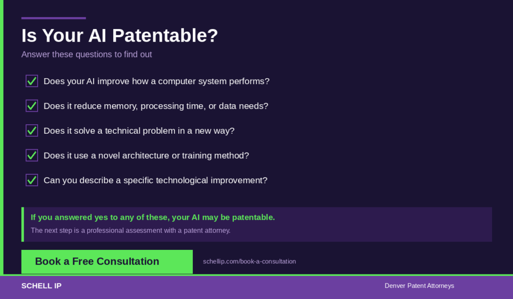 AI patent litigation checklist to assess whether your AI technology qualifies for enforceable patent protection