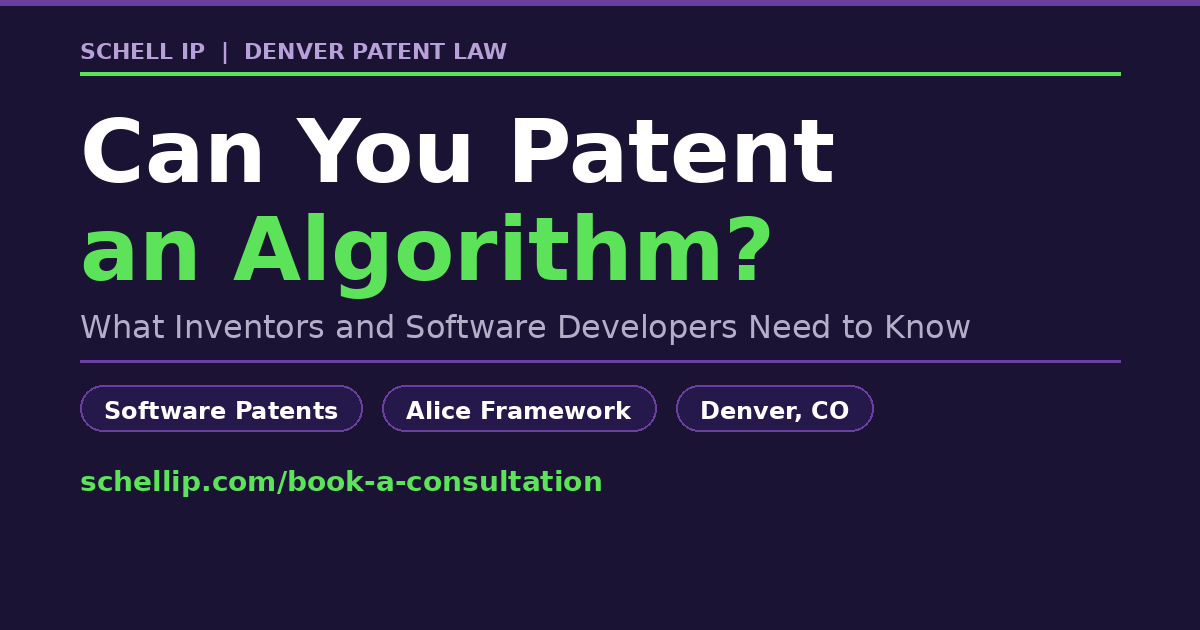can you patent an algorithm — software patent eligibility guide