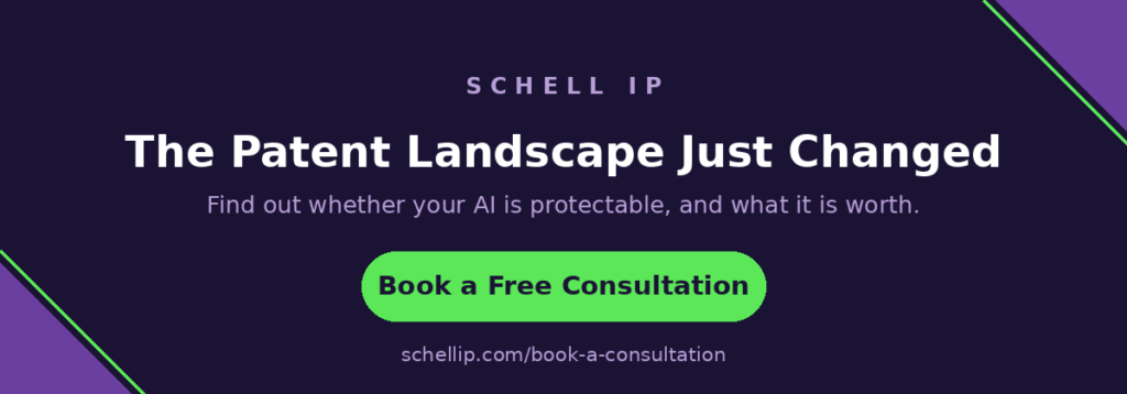 Book a free consultation with Schell IP about AI patent litigation and patent strategy