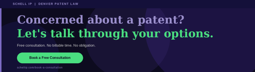 can you use someone else's patent free consultation Schell IP Denver patent attorney