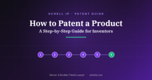 How to patent a product: a step-by-step guide for inventors from Schell IP, a Denver and Boulder patent law firm