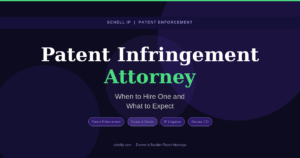 image fieldpatent infringement attorney when to hire one and what to expect Schell IP Denver