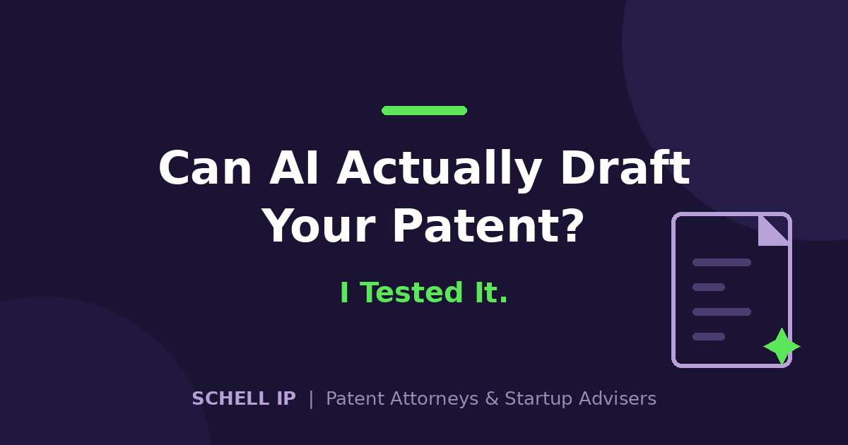 Can AI actually draft your patent? Patent attorney Jeff Schell tests AI patent drafting tools