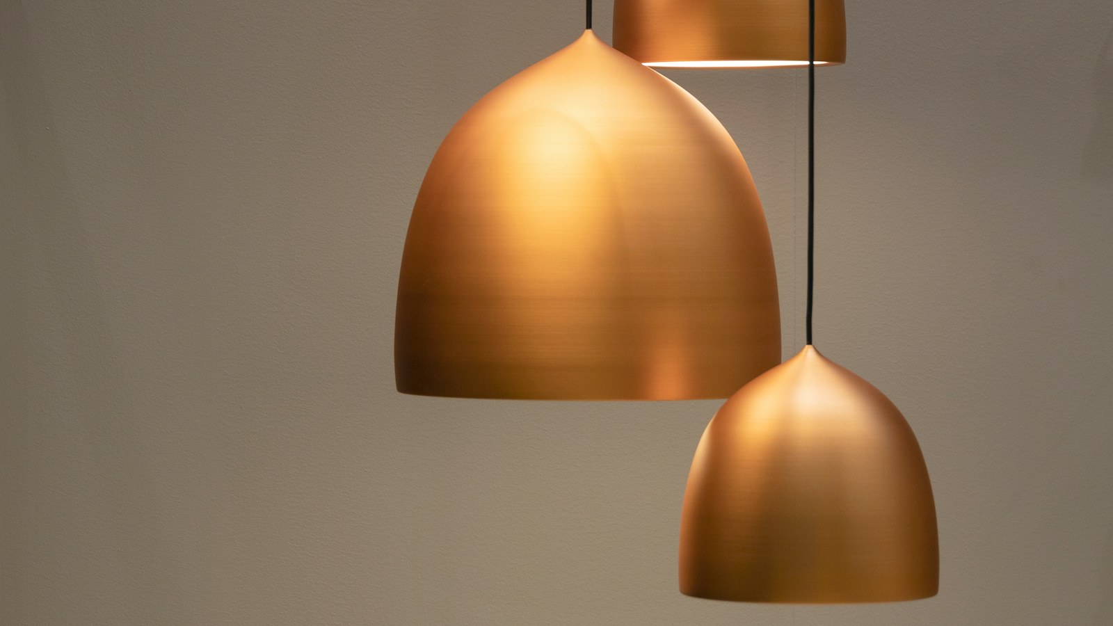 Pendant lighting fixtures in an interior setting